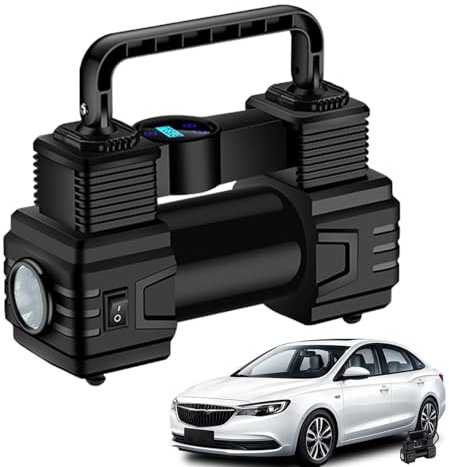 Gonfiatore portatile per pneumatici, per auto, con display digitale, pompa per pneumatici per auto, molto altro ancora