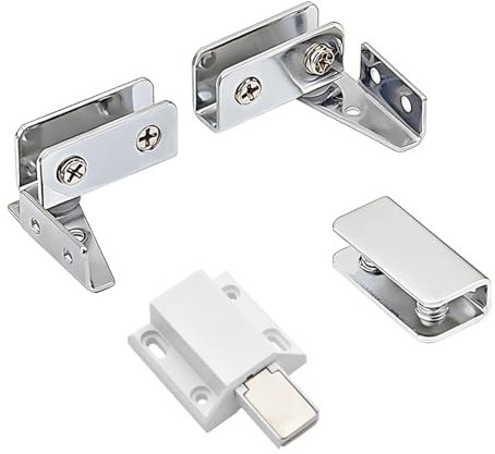 Ctyjia Lot de 1 charnières pour portes en verre, pinces en verre, support latéral, pour portes d'épaisseur 5-8 mm