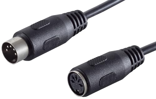 1aTTack.de 1x 2,5m DIN Verlängerung 5 pol Stecker Buchse Hochwertiges Audio Kabel Vergossene Stecker Vernickelte Kontakte Perfekt für HiFi Musikinstrumente Studio Equipment