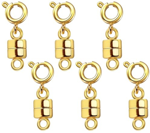 Magnetic Necklace Clasp, Jewelry Bracelet Connector, 0.71in Strong Magnet Alloy, Clasps Power Set, Secure Fastening for Bracelets and Necklace Making