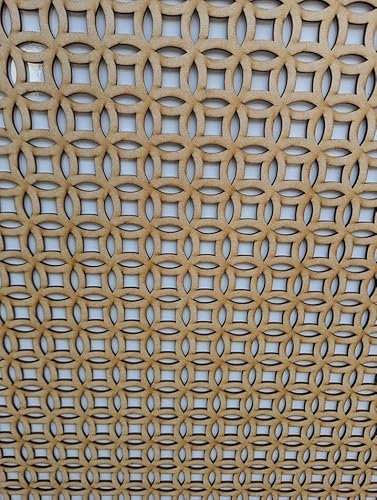Filigree Decorative MDF Grille Panel, Geometric Pattern, 1200mm x 620mm x 3mm, Laser Cut. Made in UK (UNPRIMED)