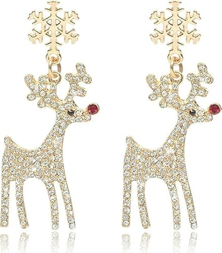 Ohrringe Weihnachten,Weihnachtsschmuck Damen Exquisit Weihnachts Hängend Ohrringe,Festliche Kostüme Ohrringes Geschenk