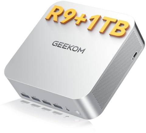 GEEKOM A7 MAX Mini PC AI (Edición 2026) con AMD Ryzen 9 7940HS, 1TB SSD (Ampliable), Mini Ordenador para Creación, Gráficos Radeon 780M, 16GB DDR5 (no LPDDR)|4 Modos|Soporte Premium|USB4|8K|Lector SD