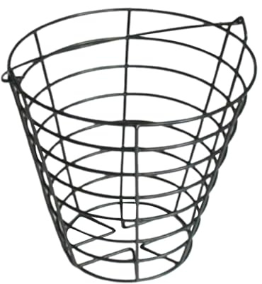 Golfbollskorg, ståltråd, tennisbollkorg, 25,5 x 14 x 24,5 cm, 100 cm kapacitet golfförvaringsbehållare med handtag, rostskyddad trådhink för p terräng