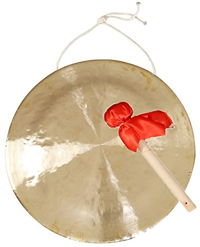 gong, 40 cm mässingsgong med rund hammare for slagverk av kyrkopera, orkester, minigong(60cm)