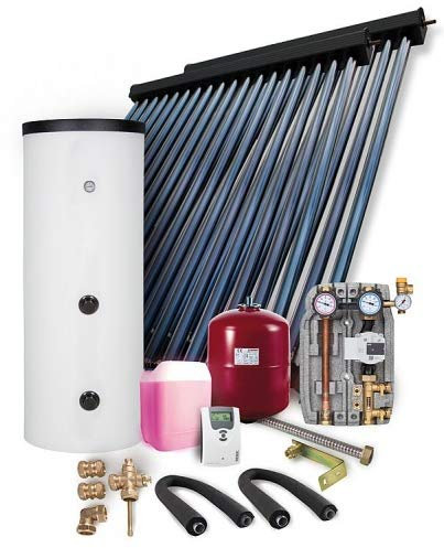 Solaranlage Paket HP22 7,22m² Vakuumröhrenkollektor Frischwasserspeicher 300l