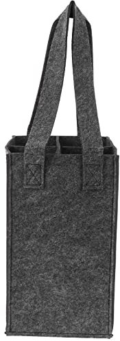 Tomaibaby Flaschentasche Filz Für 4 Weinflaschen Mit Herausnehmbarem Innenfach Robuste Tragetasche Zum Weintransport Für Geschenke Und Partys