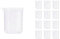 Bécher Gradué en Polypropylène. Verres Doseurs en Plastique Transparent pour Cuisine et Laboratoire (100ml, 12)