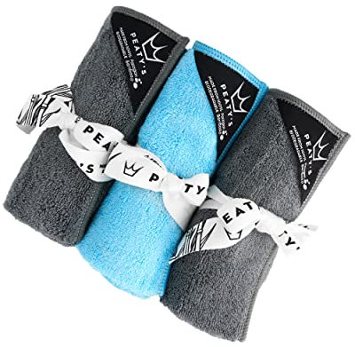 Peaty's Bamboo Bike Cleaning Cloth, Eco friendly No Microfibre Plastics, Large Super Soft Premium, Durable Highly absorbent, Hypo-allergenic & Antibacterial, Road & Mountain Bike - 3 Pack 30x30cm