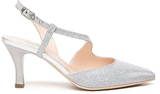 Nero Giardini E307010DE Slingback Donna in Materiale Tecnico - Ghiaccio 39 EU
