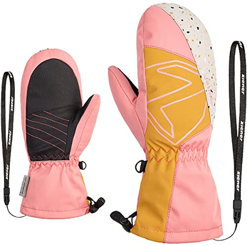 Ziener Kinder LAVALINO Ski-Fäustling/Wintersport | wasserdicht, extra warm, Wolle, pink Vanilla stru, 7,5