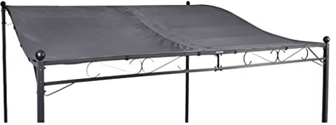 Spetebo Anbau Pavillon Ersatzdach 300 x 250 cm - grau - Universal Pavillondach mit Ösen und Klettverschluss - Garten Party Pavillon Zubehör Ersatz Dach Sonnenschutz