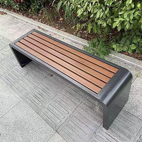 ZARBAILRE Bank Ohne Lehne Outdoor, Korrosionsschutz Gartenbank, Balkonbank Eisenbank für Garten, Balkon und Terrasse (A 180×40×45cm)