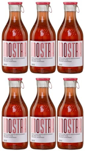 Mostra Wein rosé trocken 6x 0,5l | Weingut Tsililis | Roséwein aus Griechenland | Griechischer Tafelwein | + 20ml Jassas Olivenöl