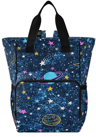 Caihoyu Baby Rucksack Wickeltasche Multifunktions Wasserdicht Baby Wickeltaschen für Shopping Reisen Raum Dunkelblau, Mehrfarbig, 1 size, modern/enganliegend