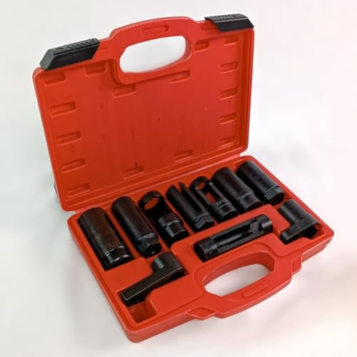 Clés pour sonde lambda capteur d'oxygène 10 pièces extracteur installateur sonde lambda, capteurs d'oxygène O2, clé capteurs de vide et thermostats