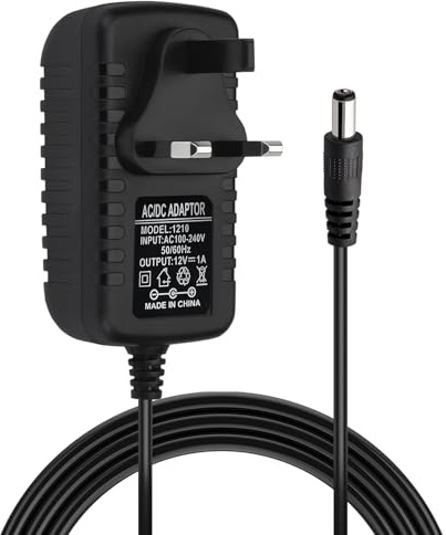 12V 1A Power Supply Adapter, AC/DC Adapter 100-240V 50/60Hz to DC12V 1A 12W UK Converter Adapter for CCTV Cameras Routers Hubs LED Strips Yamaha Keyboards Home Appliances 5.5x2.5mm & 5.5x2.1mm DC Plug