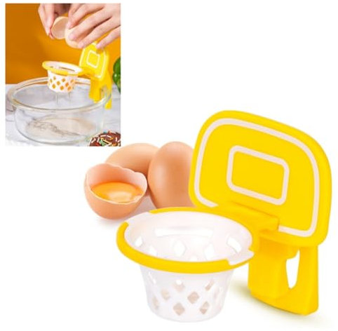 UNIFORUI Forma di canestro da Basket Separatore di Bianco d'uovo Filtro da tuorlo d'uovo Separatore di Uova in plastica Estrattore per Utensili da Cucina Strumenti di Cottura