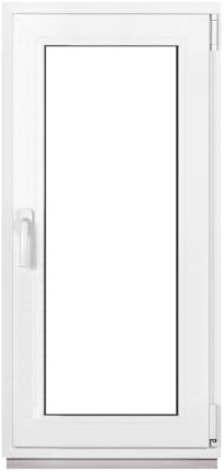 Framex Kellerfenster Fenster Kunststofffenster Weiß Breite x Höhe 55 x 120 cm (550 x 1200 mm) 2-fach (32 mm) Dreh Kipp DIN Rechts - Premium - Alle Größen