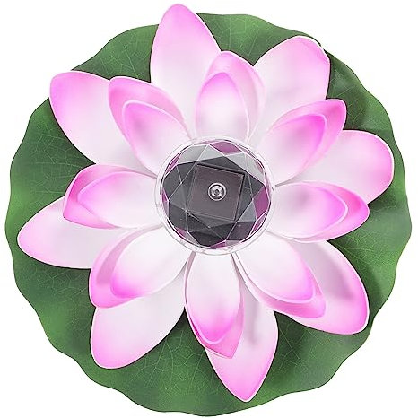Gatuida Schwimmende Solarlampe Lotusblüte Led Für Garten Teich Romantische Außenbeleuchtung in Lila Dekoration Für Hochzeiten Feste
