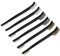6 Pcs Mini Wire Brush Set Brass Brushes for Cleaning Metal Double-Ended Brushes Cleaner Kits Thin Clean Brush for Tight Spaces Scratch Set with Plastic Handle for Clean Welding Slag and Rust