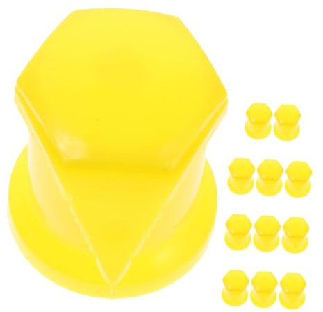 SOLUSTRE 12 Copridadi Per Ruota Per Auto - Indicatori Per Ruota Da 33 Mm Per Pneumatici Auto E Camion Per Una Rapida Manutenzione, Gialli