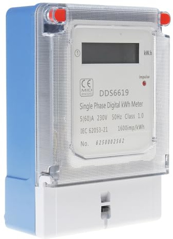 Compteur électrique à écran LCD pour la maison monophasé numérique KWh garantit une mesure précise de l'énergie et une lecture facile de l'électricité monophasée murale