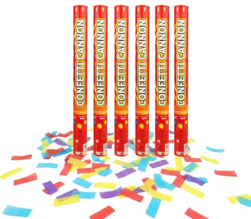 TC Toys 50cm Premium Confetti Cannon - Biodegradable Multicolour Streamers for Weddings, New Year’s Eve & Parties - Powerful Compressed Air Popper - Safe Indoor/Outdoor Celebration (6)