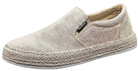 Générique Chaussures en Toile Homme été Respirantes Minces décontractées sans Lacets Lin Souples légères antidérapantes Confortables