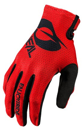 O'NEAL | Guanti da bici e motocross | MX MTB DH FR Downhill Freeride | Materiali flessibili e duraturi, parte superiore della mano ventilata | Guanto Matrix | Adulto | Nero Rosso | Taglia M
