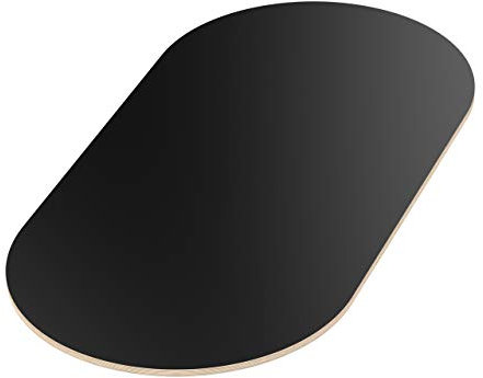 AUPROTEC Tischplatte 18mm schwarz 2000 mm x 400 mm ovale Multiplexplatte melaminbeschichtet von 40cm-200cm auswählbar Birken-Sperrholzplatten Massiv Holz Industriequalität Auswahl: 200x40 cm