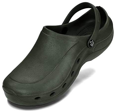 PLAME Zoccoli Unisex Eva Scarpe da Giardino Donna Uomo Zoccoli da Giardino Estivi Leggeri 36-46 EU (Verde, Sistema Taglie Calzature EU, Adulto, Numero, Media, 43)