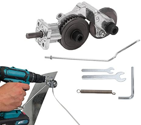 Taglierina per Trapano Elettrico, Attacco per Trapano per Lamiera Elettrica, per Trapani Elettrici 12-21V, Taglierina per Metallo per Ferro, Acciaio, Lamiera di Rame