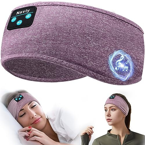 Navly Casque de sommeil Bluetooth avec haut-parleur Hi-Fi HD intégré, parfait pour le sommeil, l'entraînement, le yoga, les voyages, la méditation