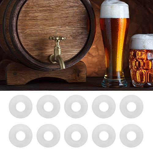 MOUMOUTEN 25Pcs Beer Bottle Gasket, Swing Flip Top Silicone Gaskets Home Brew Soda White Gasket Compatible Rubber Replacement Washer Long-lasting, Wear-resistant