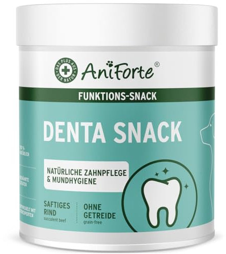 AniForte Denta Snack für Hunde 300g - natürliche Zahnpflege, gegen Hund Mundgeruch, Hundeleckerli für gesunde Zähne & Vorbeugung, Mundhygiene Zahnpflegesnacks getreidefrei
