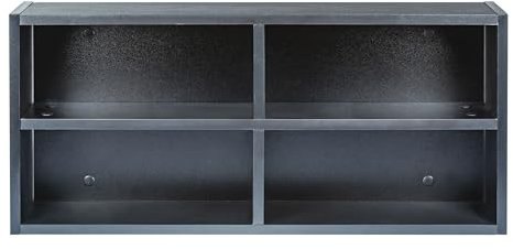Music Store CD-Shelf 180, Schwarz, Stabile MDF-Holz CD-Box, Aufbewahrung für 180 Slim-CDs, Einfacher Aufbau, Stapelbar, Ideal für DJ Desk