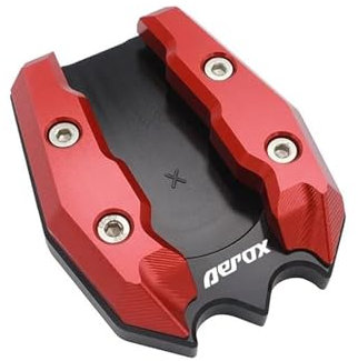 VELLOW Motorrad Kickstand Vergrößern Stützplatten Seitenständer Pads Für Y&amaha Aerox 155 NVX 155 NVX 150 NVX 125 2015 2016 2017 2018 2019 2020 Zubehör (Color : Red)