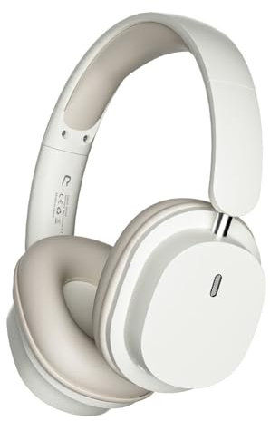 YiYunTE Auriculares Diadema Inalambricos Bluetooth Cascos con Cable Microfono auriculare Cancelacion Ruido Cascos Plegable Auriculares Over Ear Headphones Casco para Musica Gimnasio Gym PC Blancos