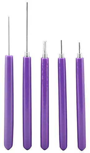 Glomora Quilling Tools Kit, 5-teilige Geschlitzte Papier-Lockenstifte, Robustes DIY-Bastelset Für Kartenherstellung Und Kunstprojekte