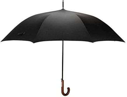 Regenschirm Sturmfest Übergroßer Golfschirm 53 -Zoll -Automatik Open Stick Regenschirm Windproof großer tragbarer Zuckerrohr -Regenschirm for Geschäftsreisen im Freien Umbrella Schirm ( Color : Black