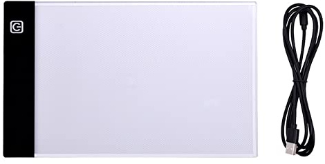 A5 Digital Drawing Tablet LED Light Box Graphic Tablets Pad Tracing Graphics Copy Board USB Painting Table Writing Pads (Color : NO Dimming)