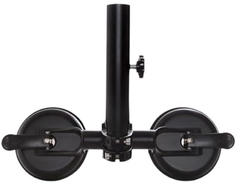 Porceosy Anodized Aluminum Flag Pole American Display Rv Mount Suction Cup Flagpole Holder Construction Damage-free Installation Black
