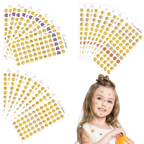 Katyjun 25 Blatt Emoji Sticker, Smiley Aufkleber, Witzige Sticker Meme