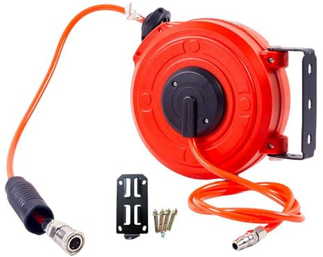 Avvolgitubo aria, avvolgitubo compressore d'aria | Avvolgitubo aria per manutenzione auto con rotazione a 180 gradi | Avvolgitubo per aria resistente e impermeabile per atel