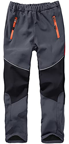 Jogwits Pantalone Softshell Bambini Sci Escursionismo Trekking Foderato Cargo Impermeabile Termico Ragazzo Ragazza Neve Inverno Outdoor