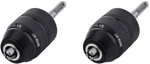 Uhidka 2Stück 2-13 MM Schlüsselloser Bohr Futter mit SDS Plus Schaft Adapter, 1/2-20UNF Bohr Futter Adapter Konverter Werkzeug