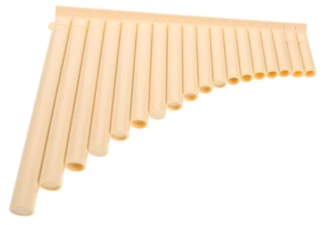 TOYANDONA 18-röhren Panflöte aus Kunststoff Leicht für Anfänger Angenehmer Griff 18 Stück Blasinstrument zum Üben und Musizieren
