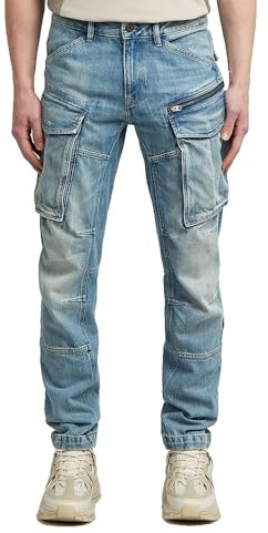 G-STAR Rovic Zip 3D Regular Tapered Pants, Flerfärgad (Vintage Cumulus Blue D23077-d499-h484), 33W / 32L
