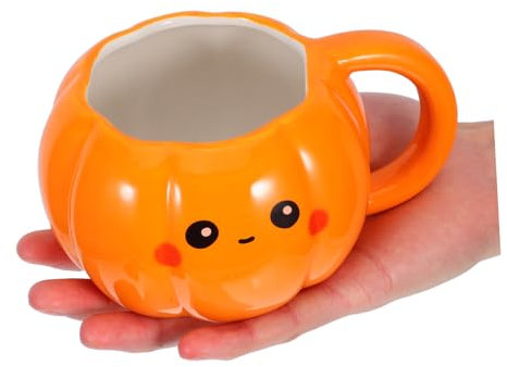 Didiseaon Taza de Cerámica de Calabaza para Halloween Taza de Café Aesthetic con Linda para Decoración Celebraciones de Acción de Gracias para Microondas y Lavavajillas
